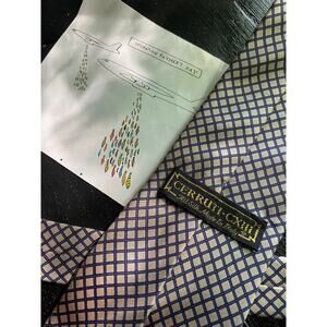Vintage Cerruti CXIII silk necktie with geometric print